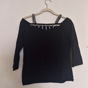 Dressy Spandex Rhinestone shirt